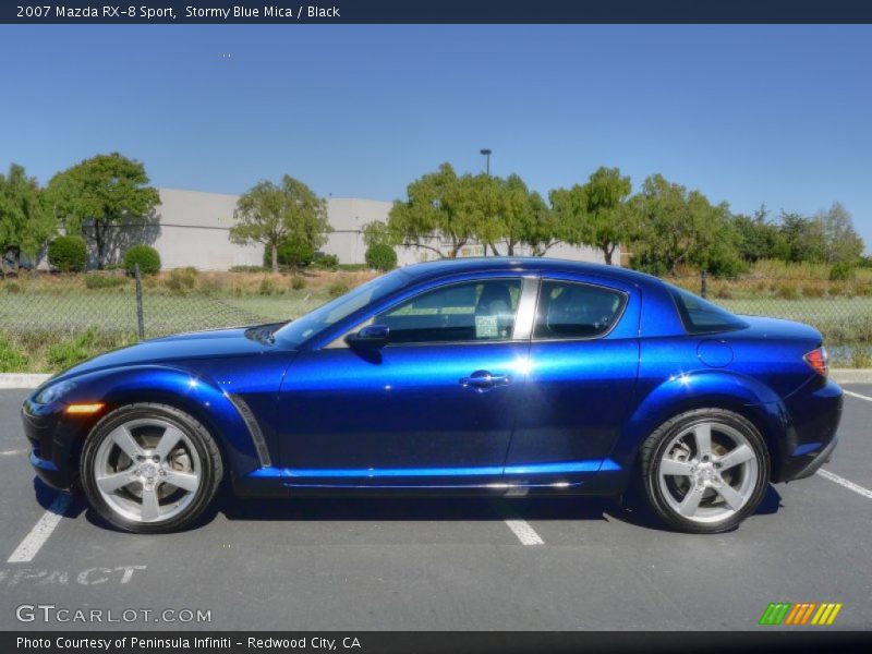 Stormy Blue Mica / Black 2007 Mazda RX-8 Sport