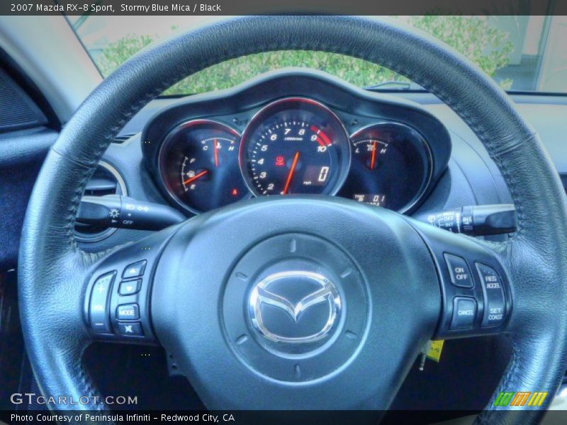 Stormy Blue Mica / Black 2007 Mazda RX-8 Sport
