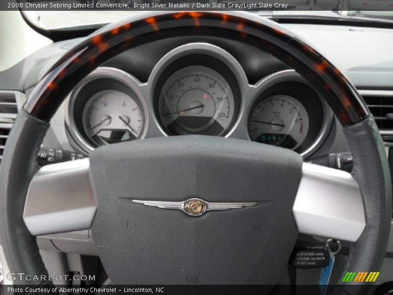 Bright Silver Metallic / Dark Slate Gray/Light Slate Gray 2008 Chrysler Sebring Limited Convertible