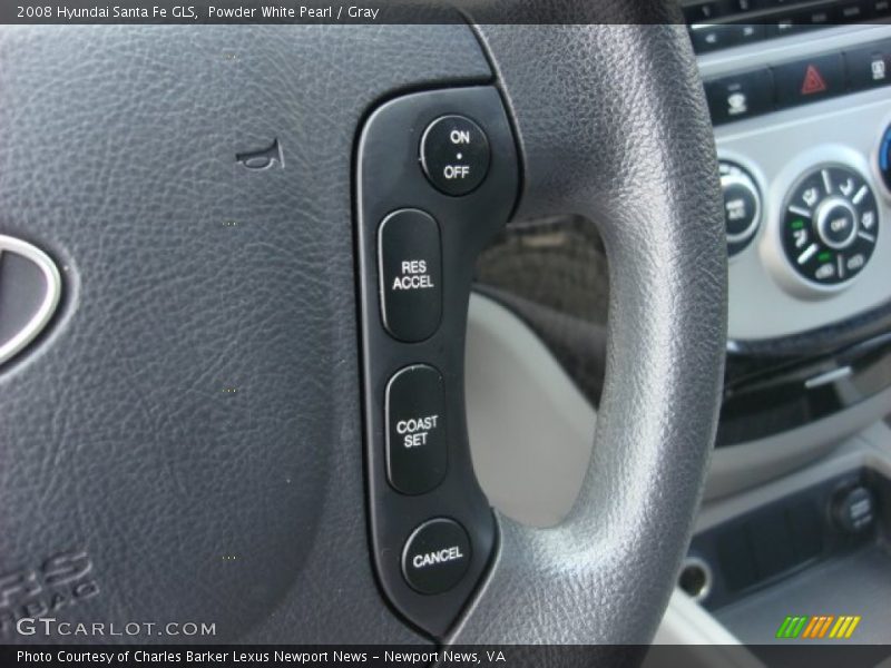 Powder White Pearl / Gray 2008 Hyundai Santa Fe GLS