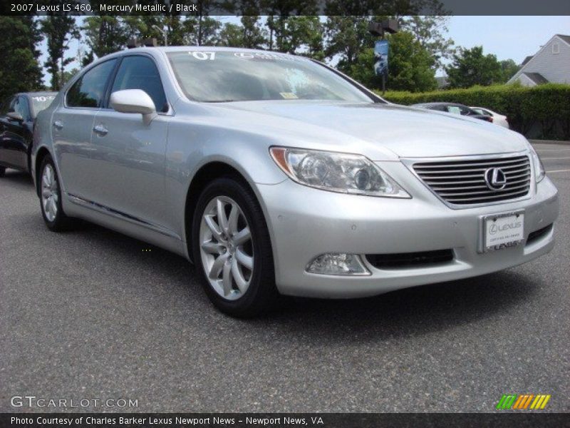 Mercury Metallic / Black 2007 Lexus LS 460