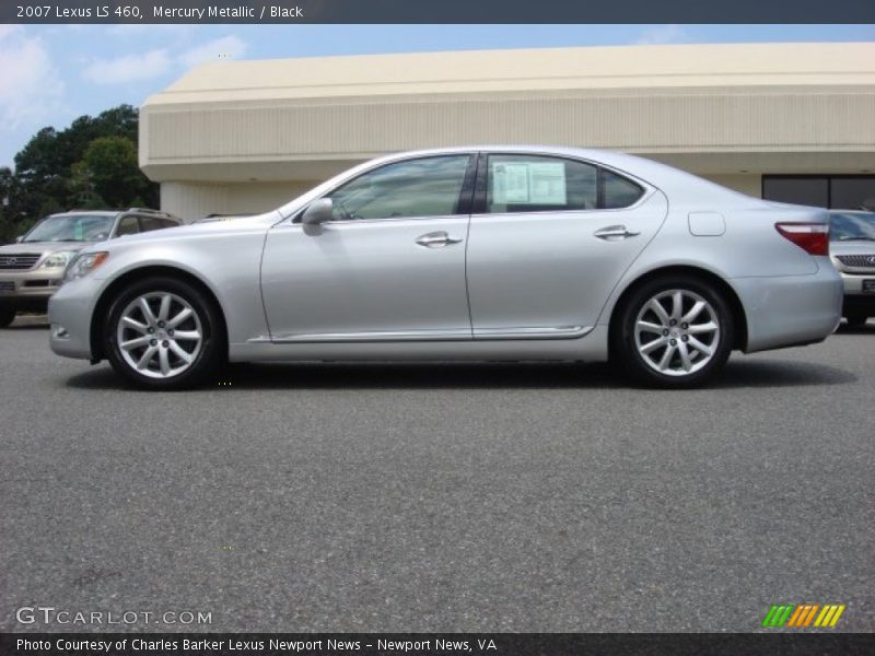Mercury Metallic / Black 2007 Lexus LS 460