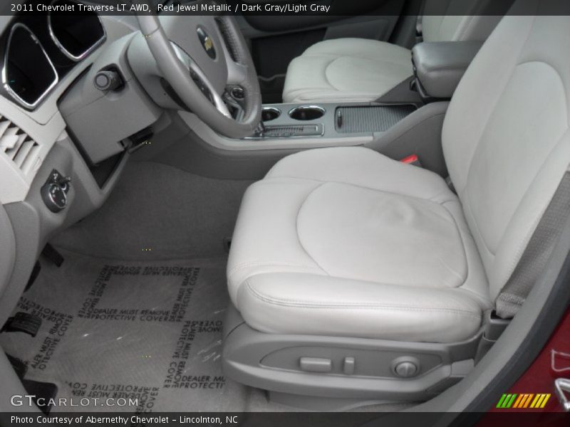 Red Jewel Metallic / Dark Gray/Light Gray 2011 Chevrolet Traverse LT AWD
