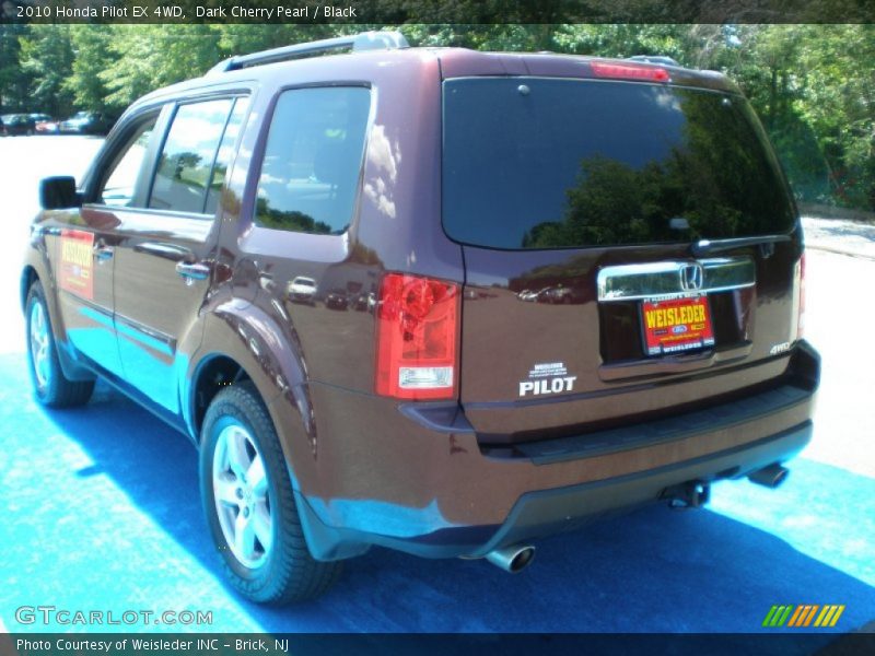 Dark Cherry Pearl / Black 2010 Honda Pilot EX 4WD