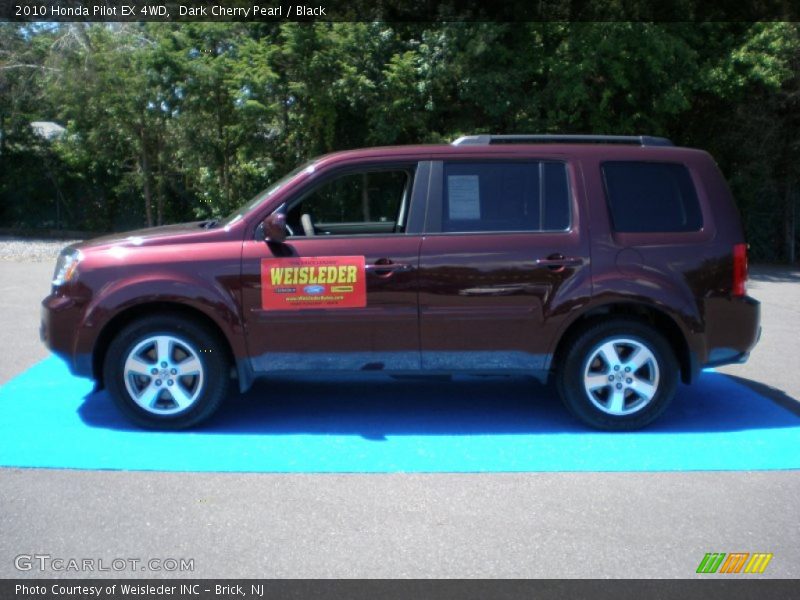 Dark Cherry Pearl / Black 2010 Honda Pilot EX 4WD