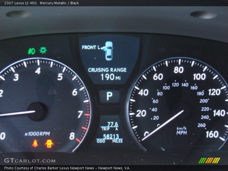 Mercury Metallic / Black 2007 Lexus LS 460