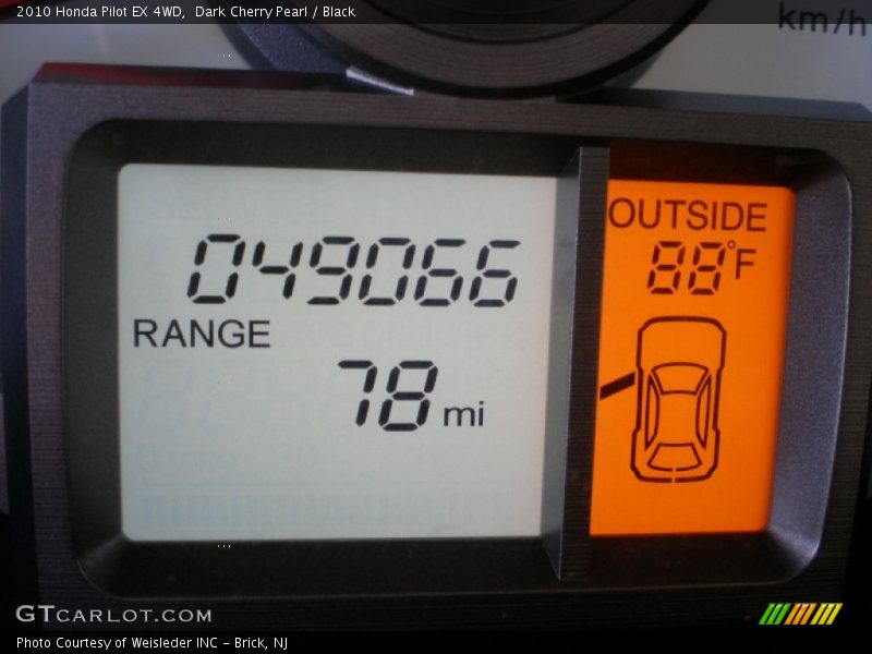 Dark Cherry Pearl / Black 2010 Honda Pilot EX 4WD