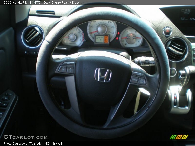 Dark Cherry Pearl / Black 2010 Honda Pilot EX 4WD