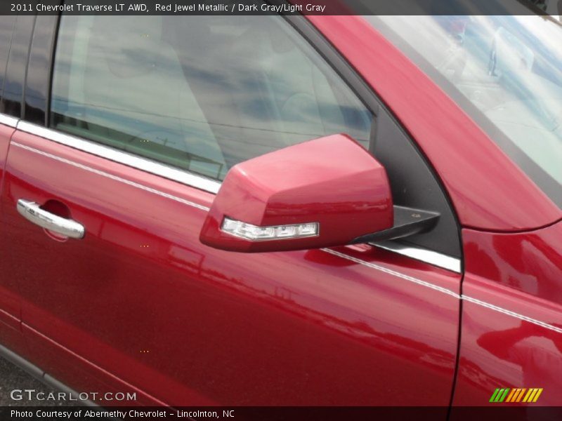 Red Jewel Metallic / Dark Gray/Light Gray 2011 Chevrolet Traverse LT AWD