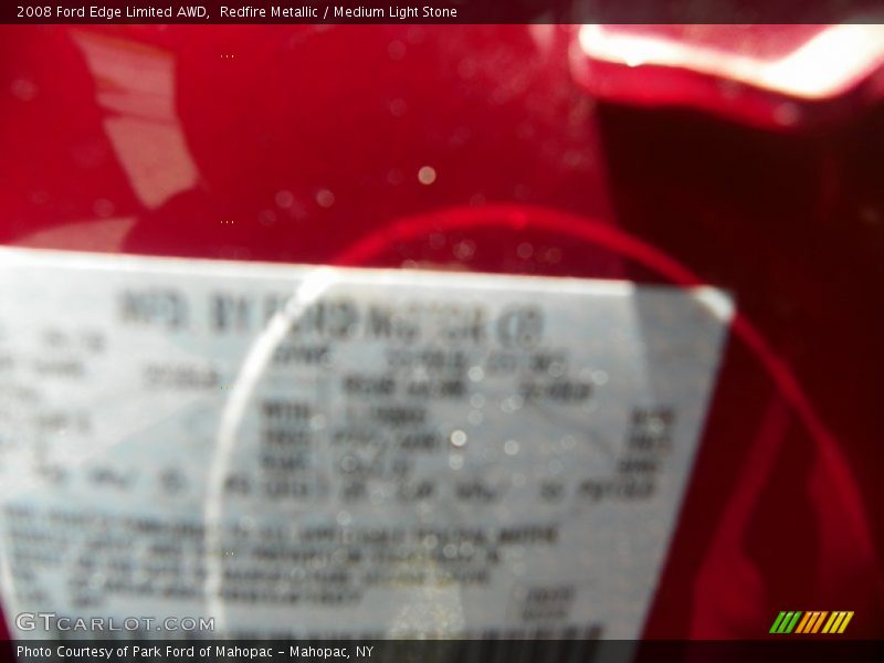 Redfire Metallic / Medium Light Stone 2008 Ford Edge Limited AWD