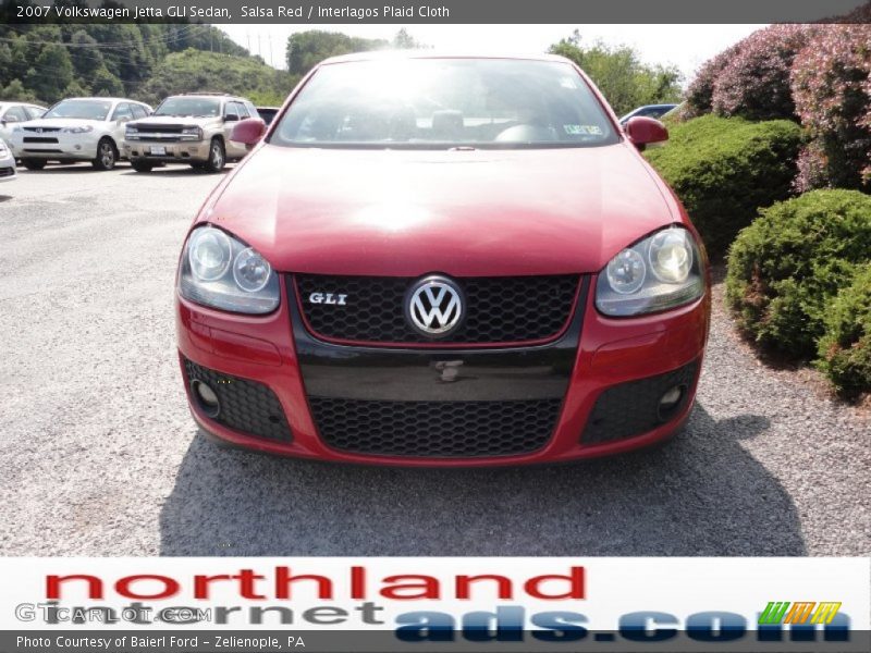 Salsa Red / Interlagos Plaid Cloth 2007 Volkswagen Jetta GLI Sedan