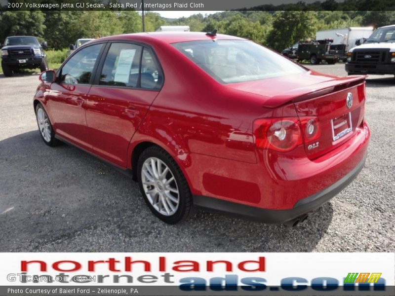Salsa Red / Interlagos Plaid Cloth 2007 Volkswagen Jetta GLI Sedan