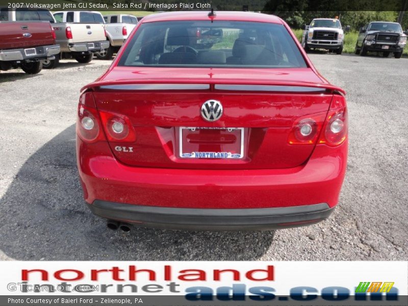 Salsa Red / Interlagos Plaid Cloth 2007 Volkswagen Jetta GLI Sedan