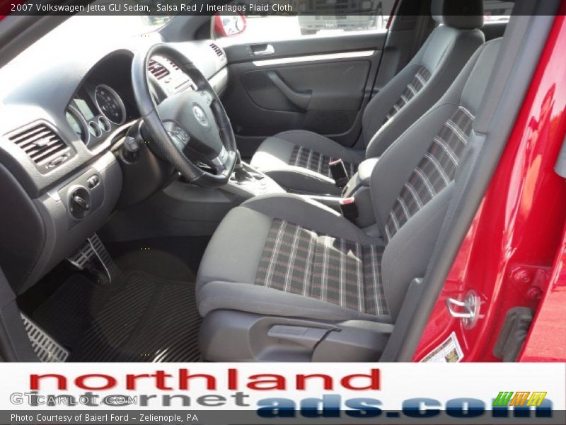 Salsa Red / Interlagos Plaid Cloth 2007 Volkswagen Jetta GLI Sedan