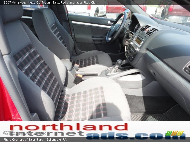 Salsa Red / Interlagos Plaid Cloth 2007 Volkswagen Jetta GLI Sedan