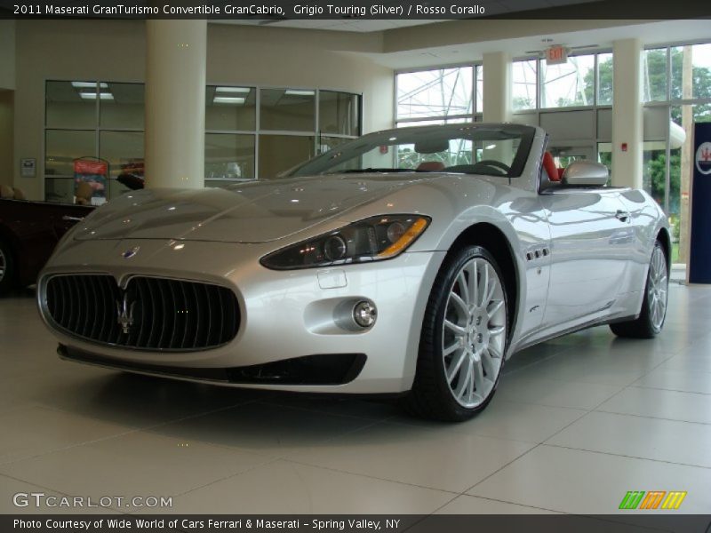 Grigio Touring (Silver) / Rosso Corallo 2011 Maserati GranTurismo Convertible GranCabrio