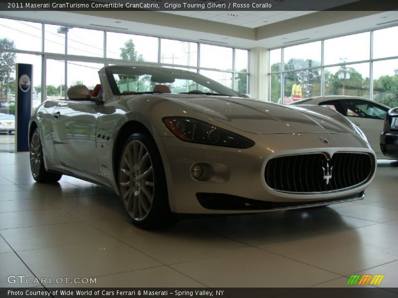 Grigio Touring (Silver) / Rosso Corallo 2011 Maserati GranTurismo Convertible GranCabrio
