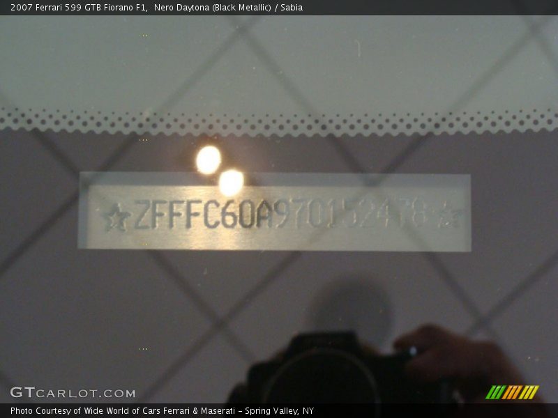 Nero Daytona (Black Metallic) / Sabia 2007 Ferrari 599 GTB Fiorano F1