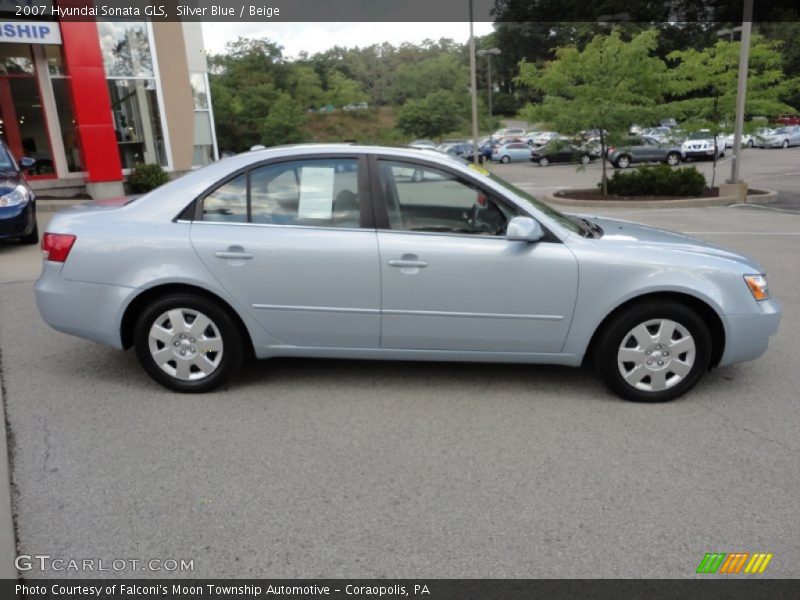 Silver Blue / Beige 2007 Hyundai Sonata GLS