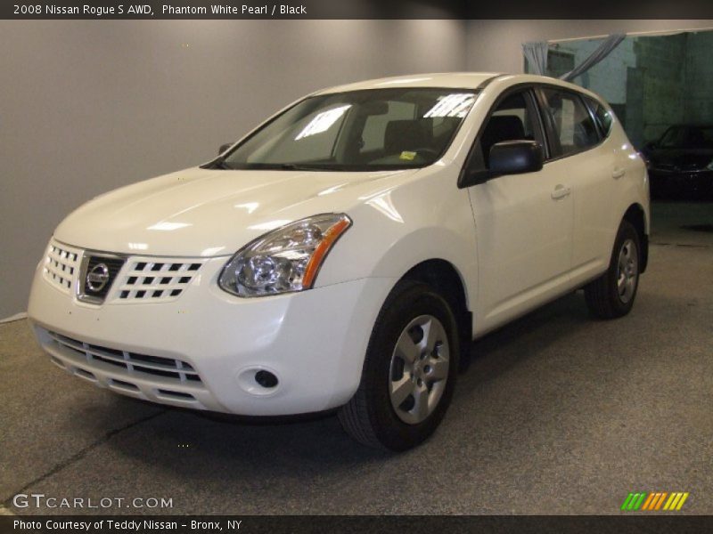 Phantom White Pearl / Black 2008 Nissan Rogue S AWD