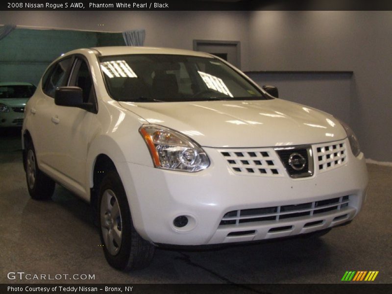 Phantom White Pearl / Black 2008 Nissan Rogue S AWD