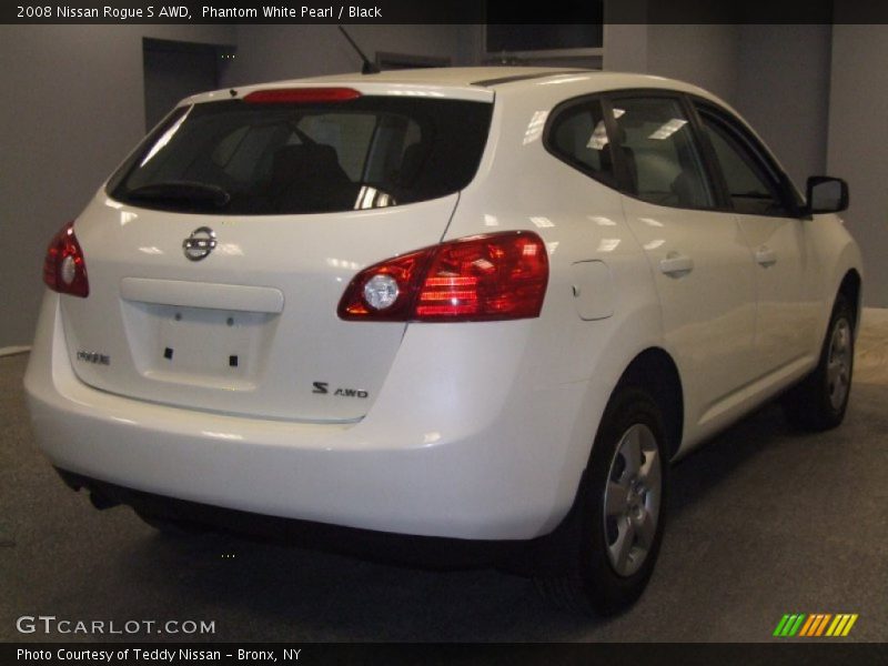 Phantom White Pearl / Black 2008 Nissan Rogue S AWD