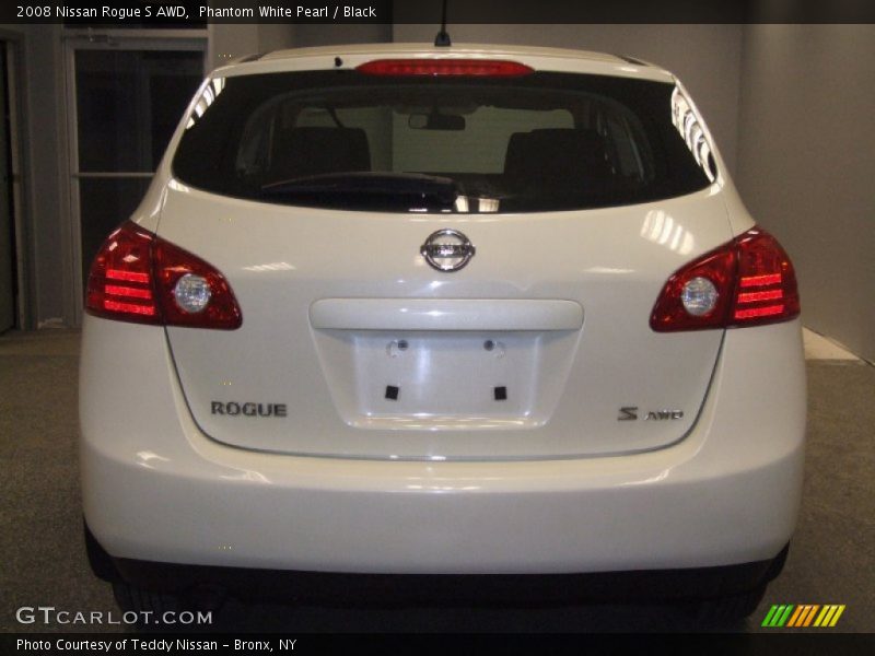 Phantom White Pearl / Black 2008 Nissan Rogue S AWD