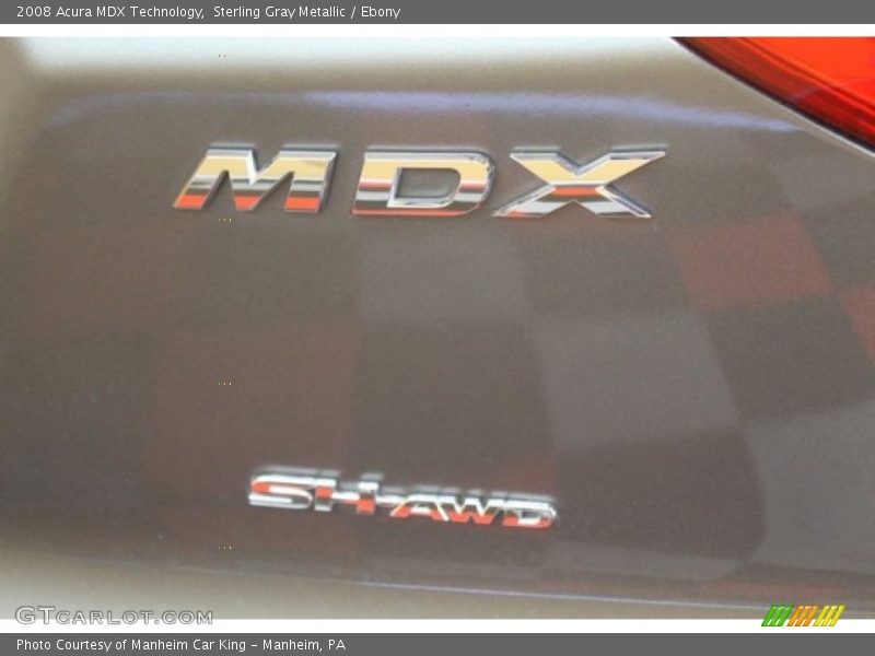 Sterling Gray Metallic / Ebony 2008 Acura MDX Technology