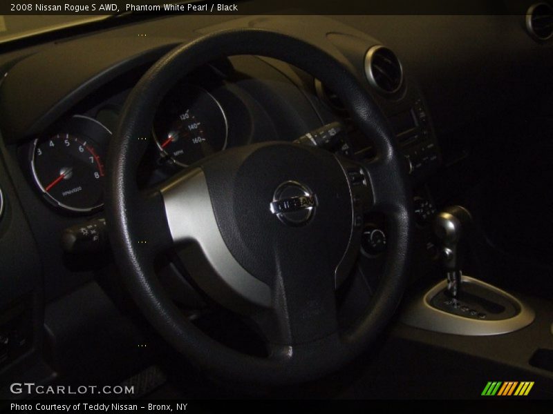 Phantom White Pearl / Black 2008 Nissan Rogue S AWD