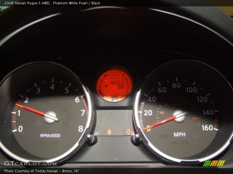 Phantom White Pearl / Black 2008 Nissan Rogue S AWD