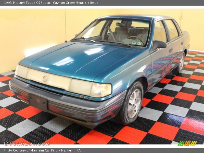 Cayman Green Metallic / Beige 1993 Mercury Topaz GS Sedan