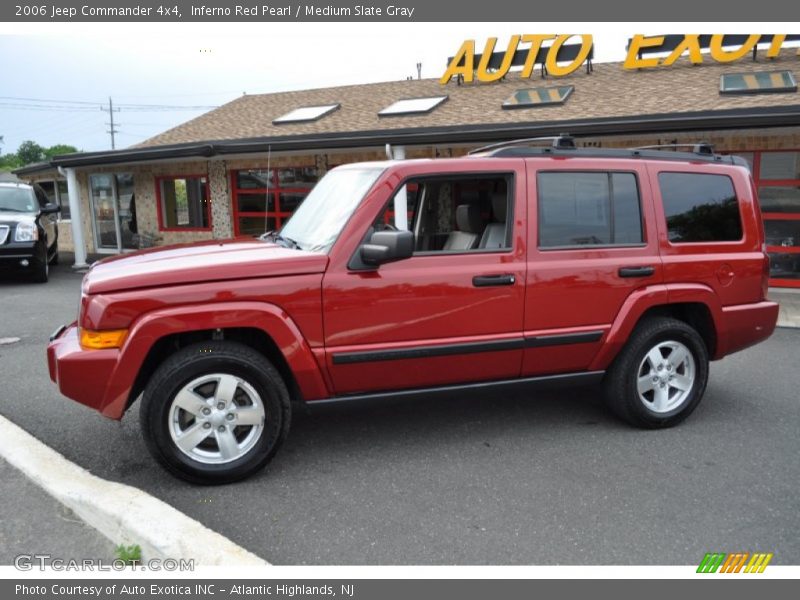 Inferno Red Pearl / Medium Slate Gray 2006 Jeep Commander 4x4