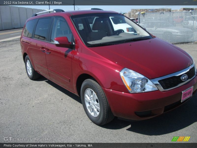 Claret Red / Beige 2012 Kia Sedona LX