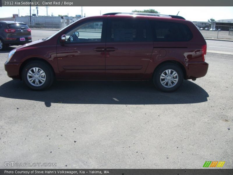 Claret Red / Beige 2012 Kia Sedona LX