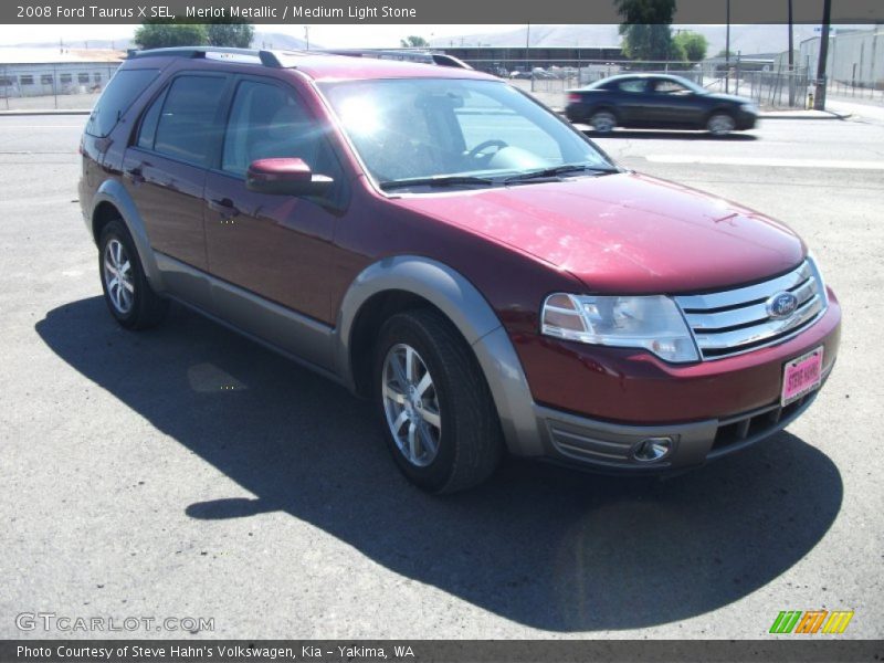 Merlot Metallic / Medium Light Stone 2008 Ford Taurus X SEL