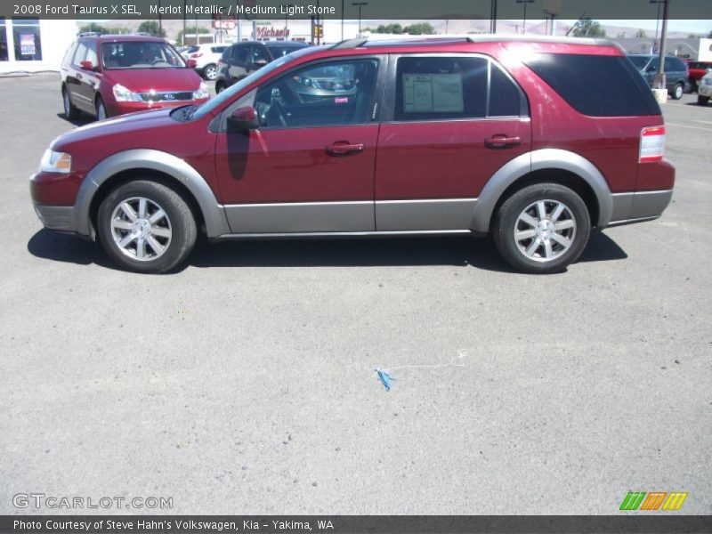 Merlot Metallic / Medium Light Stone 2008 Ford Taurus X SEL