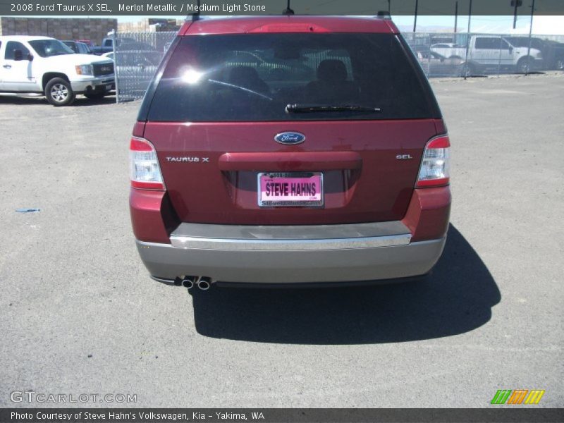 Merlot Metallic / Medium Light Stone 2008 Ford Taurus X SEL