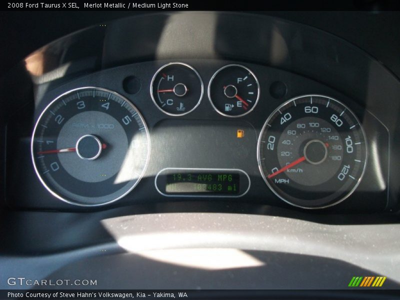 Merlot Metallic / Medium Light Stone 2008 Ford Taurus X SEL