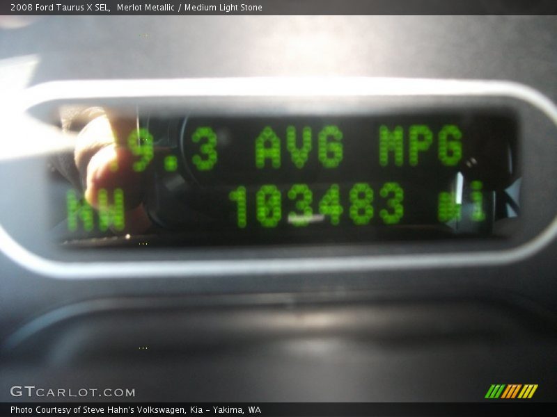 Merlot Metallic / Medium Light Stone 2008 Ford Taurus X SEL