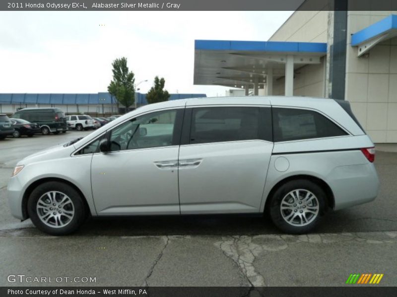 Alabaster Silver Metallic / Gray 2011 Honda Odyssey EX-L