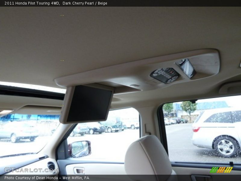 Dark Cherry Pearl / Beige 2011 Honda Pilot Touring 4WD