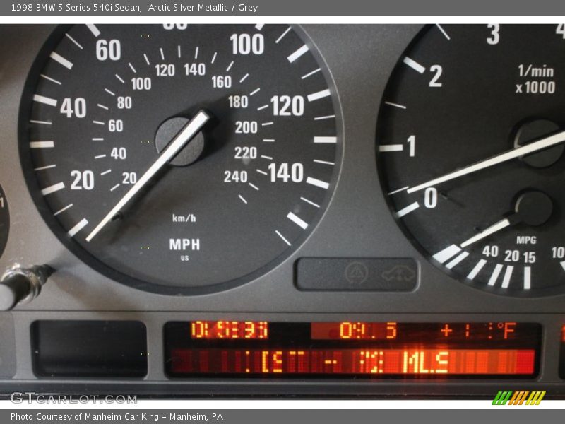 Arctic Silver Metallic / Grey 1998 BMW 5 Series 540i Sedan