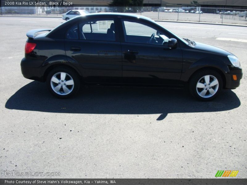 Black / Beige 2008 Kia Rio LX Sedan