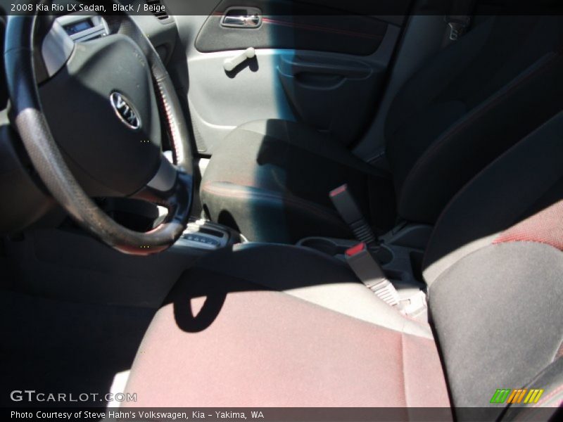 Black / Beige 2008 Kia Rio LX Sedan