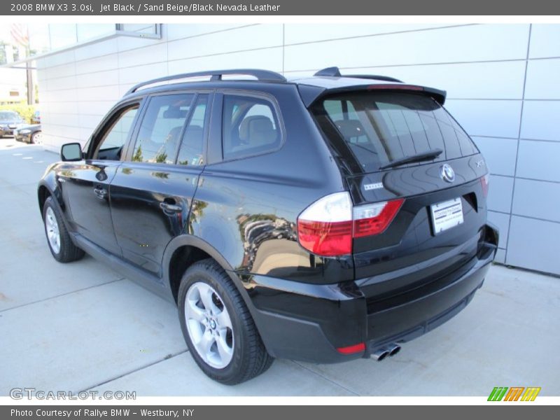 Jet Black / Sand Beige/Black Nevada Leather 2008 BMW X3 3.0si
