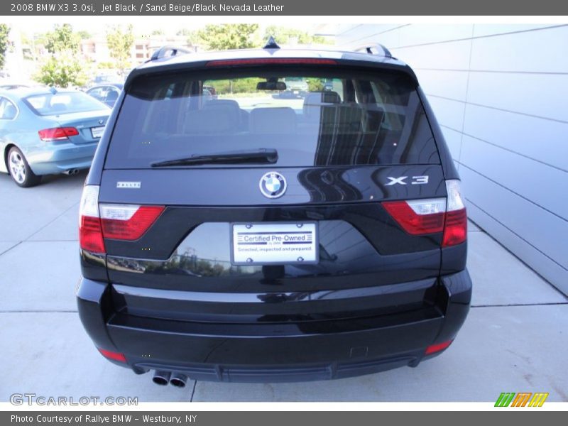 Jet Black / Sand Beige/Black Nevada Leather 2008 BMW X3 3.0si
