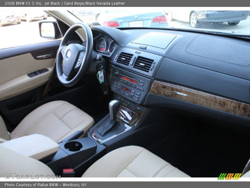 Jet Black / Sand Beige/Black Nevada Leather 2008 BMW X3 3.0si