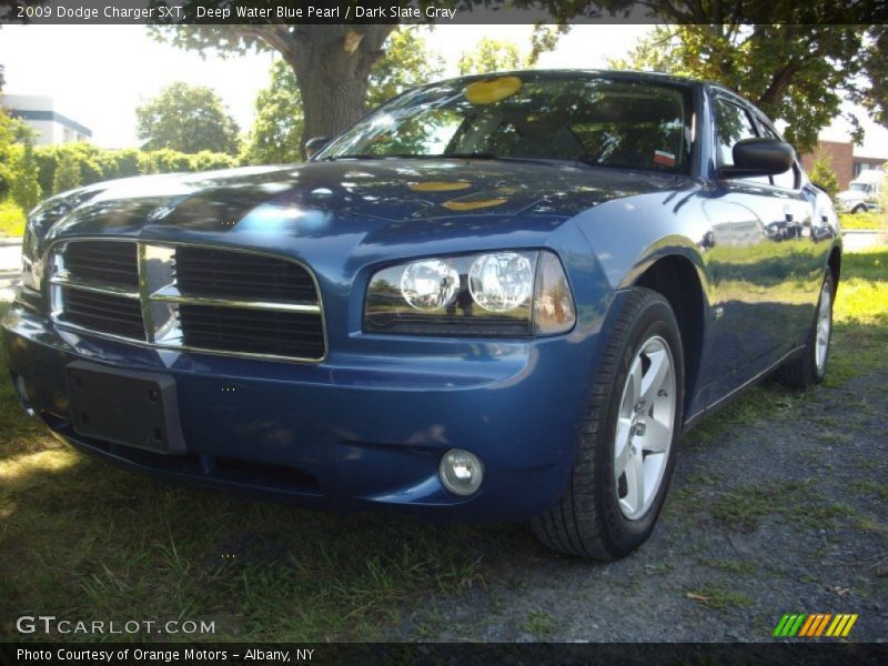 Deep Water Blue Pearl / Dark Slate Gray 2009 Dodge Charger SXT