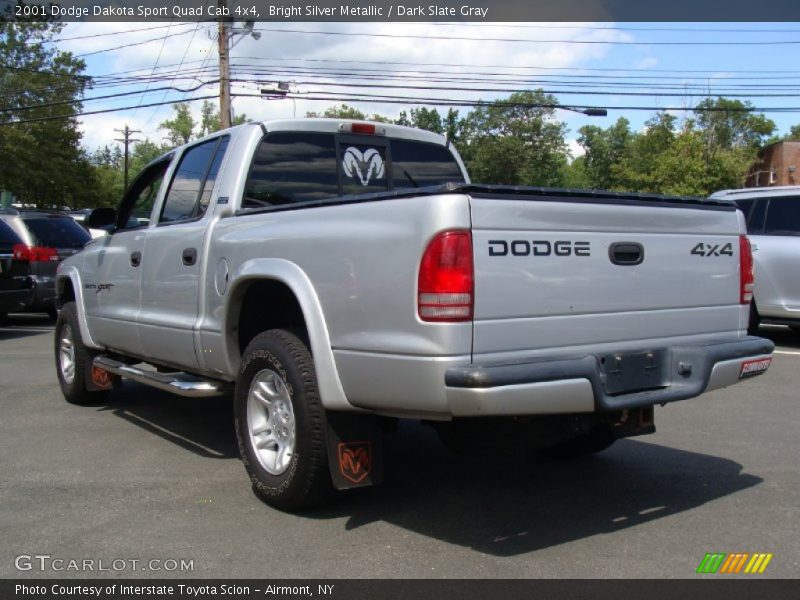  2001 Dakota Sport Quad Cab 4x4 Bright Silver Metallic