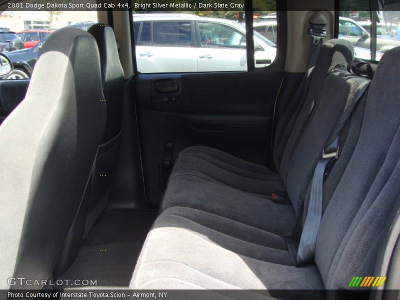 Bright Silver Metallic / Dark Slate Gray 2001 Dodge Dakota Sport Quad Cab 4x4